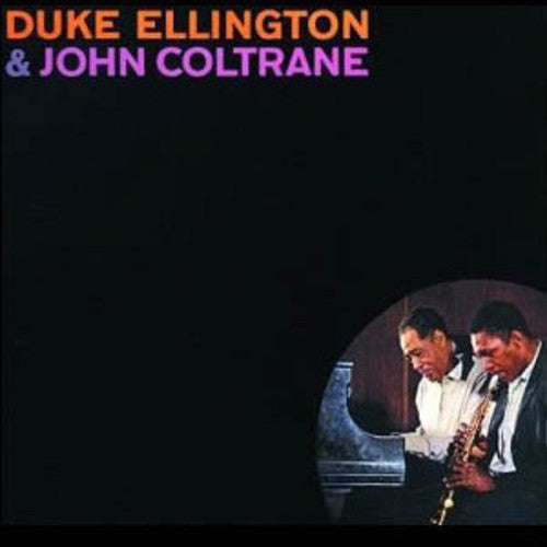 Album cover featuring Duke Ellington and John Coltrane with a dark background and circular inset of two musicians.