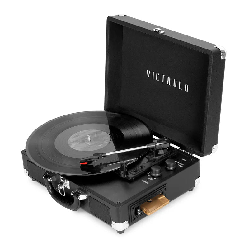 Vinyl + Cassette Suitcase Record Player