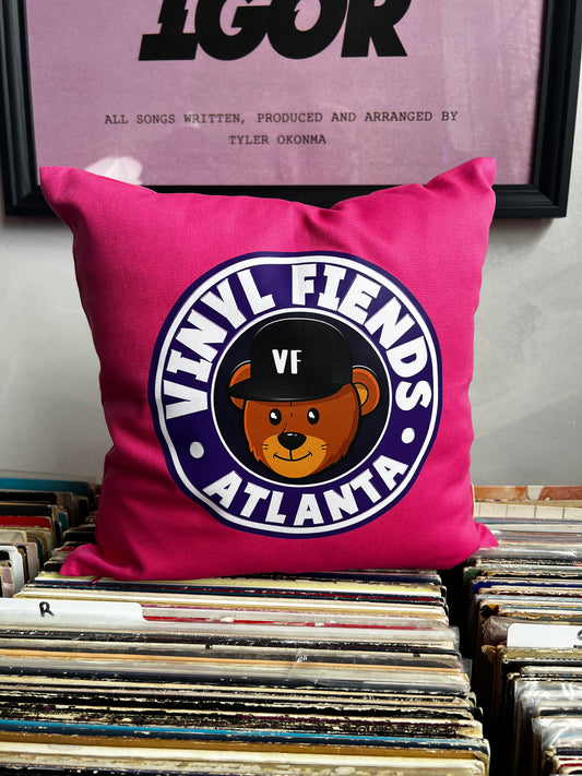 Vinyl Fiends Logo Pillow