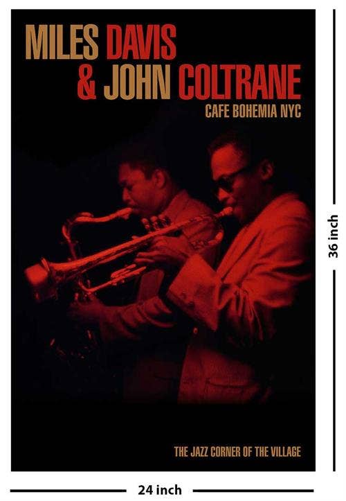 Miles Davis & John Coltrane Poster 24in x 36in: Rolled and Labeled