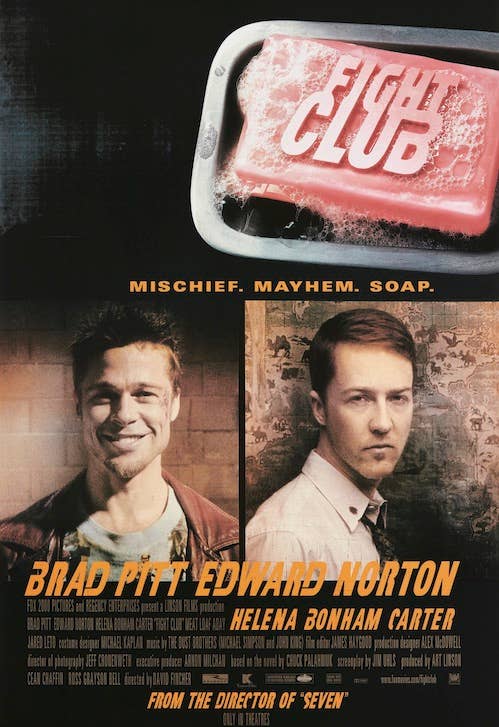 Fight Club 'Michief. Mayhem. Soap.'  Movie Poster 24X36: Cardboard Back & ClearBag