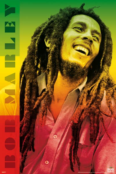 Bob Marley Colors - Officially Licensed 24x36 Poster: Shrinkwrap