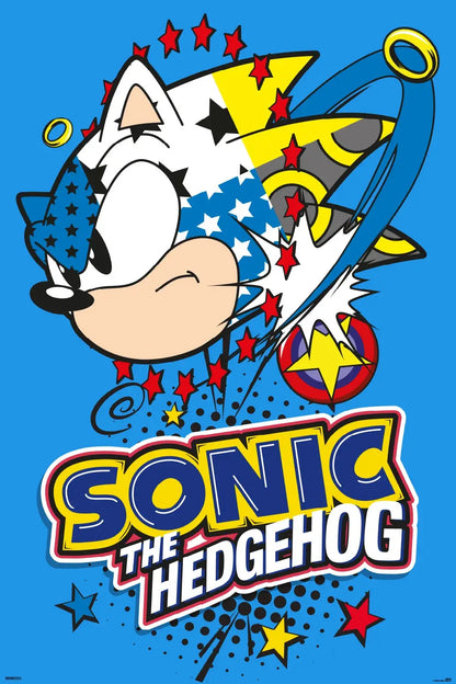Sonic - Pop Sonic Officially Licensed Poster, 24" x 36": Rolled & Labeled