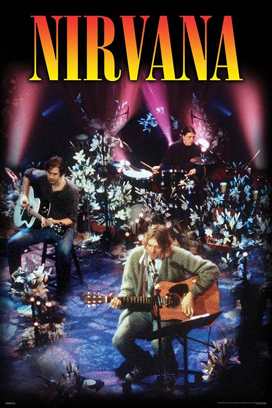 Nirvana - Unplugged -  24x36 Poster : Shrinkwrap