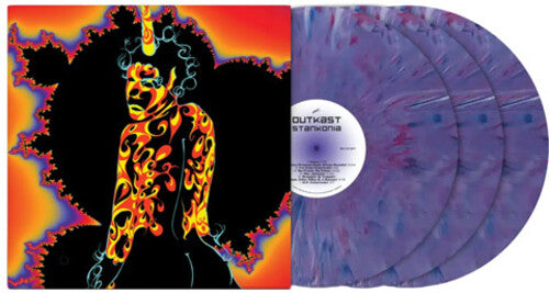 Vinyl record with colorful cover featuring a stylized figure and 'Outkast' branding sTANKONIA 25TH ANNIVERSARY