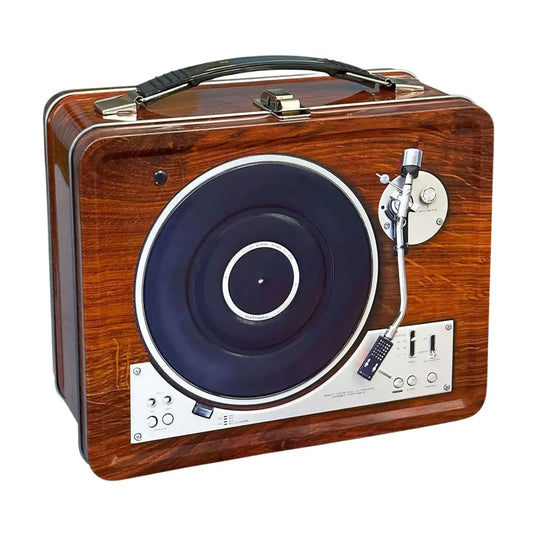 Turntable Embossed Tin Fun Box
