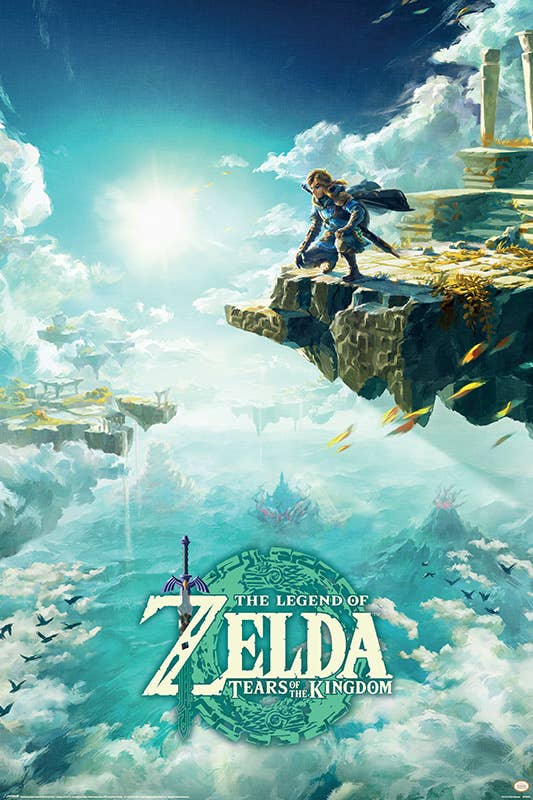 Zelda – TotK – Hyrule Skies - Mellon  24x36 Poster : Shrinkwrap