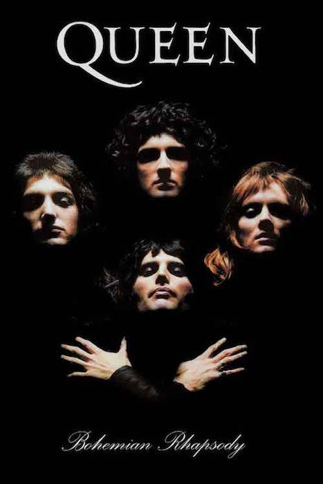 Queen Bohemian Rhapsody Album Cover Poster 24X36: Cardboard Back & Clear Bag