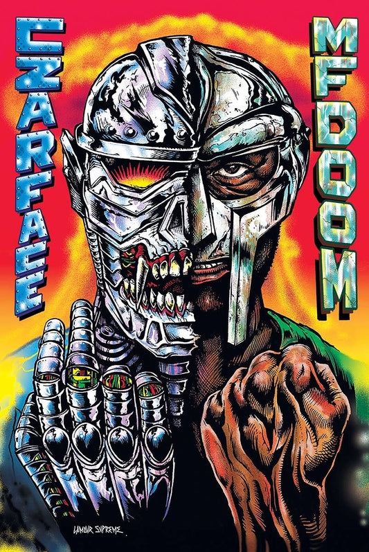 MF DOOM Czarface Meets Metal Face Hip-Hop Music Album Cover: Cardboard Back & Clear Bag