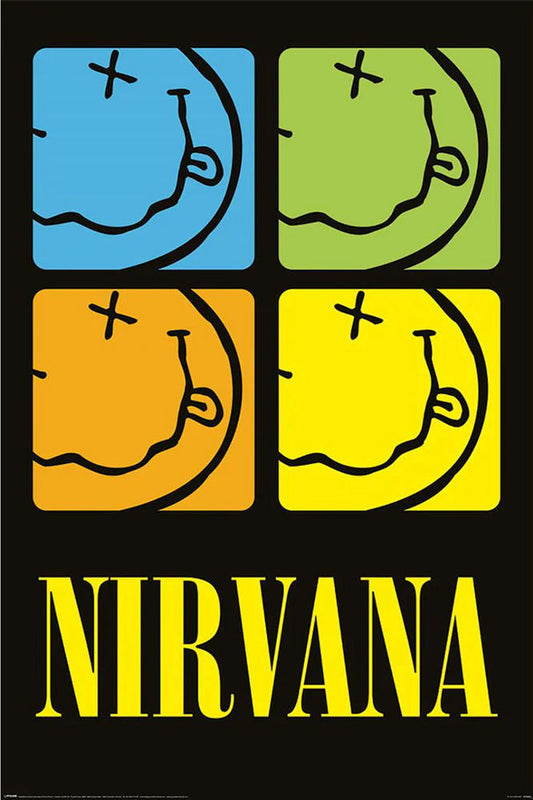 Nirvana - Smiley Squares - Regular Poster