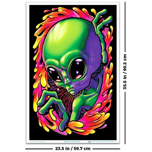 Alien Encounter Blacklight Poster - 23" X 35 Poster