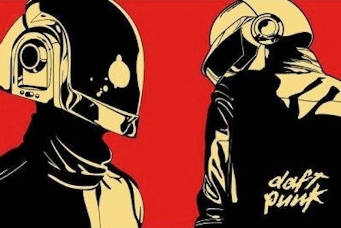 Daft Punk Red Random Access Memories Poster Size 24X36: Cardboard Back & Clear Bag