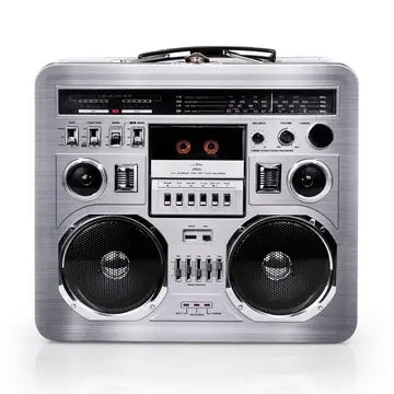 80's Boombox Radio Lunchbox Tin Tote