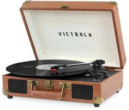 Victrola VSC-550BT-TQ / VSC-550BT-BLK - Bluetooth Suitcase Turntable 3 Speed (Turquoise or Black) (Large Item, Bluetooth, Built-In Speakers)
