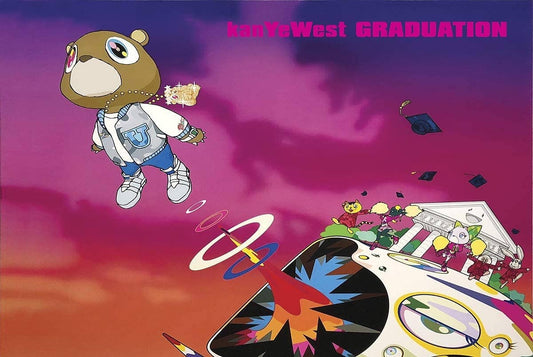 KW Graduation Kanye West Rap Music Album Cover Poster: Cardboard Back & Clear Bag