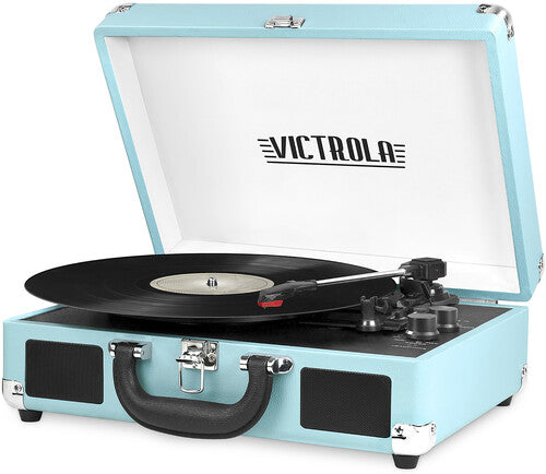 Victrola VSC-550BT-TQ / VSC-550BT-BLK - Bluetooth Suitcase Turntable 3 Speed (Turquoise or Black) (Large Item, Bluetooth, Built-In Speakers)