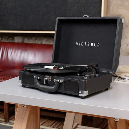 Victrola VSC-550BT-TQ / VSC-550BT-BLK - Bluetooth Suitcase Turntable 3 Speed (Turquoise or Black) (Large Item, Bluetooth, Built-In Speakers)