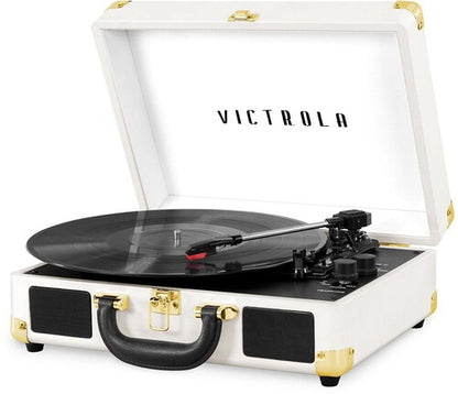 Victrola VSC-550BT-TQ / VSC-550BT-BLK - Bluetooth Suitcase Turntable 3 Speed (Turquoise or Black) (Large Item, Bluetooth, Built-In Speakers)